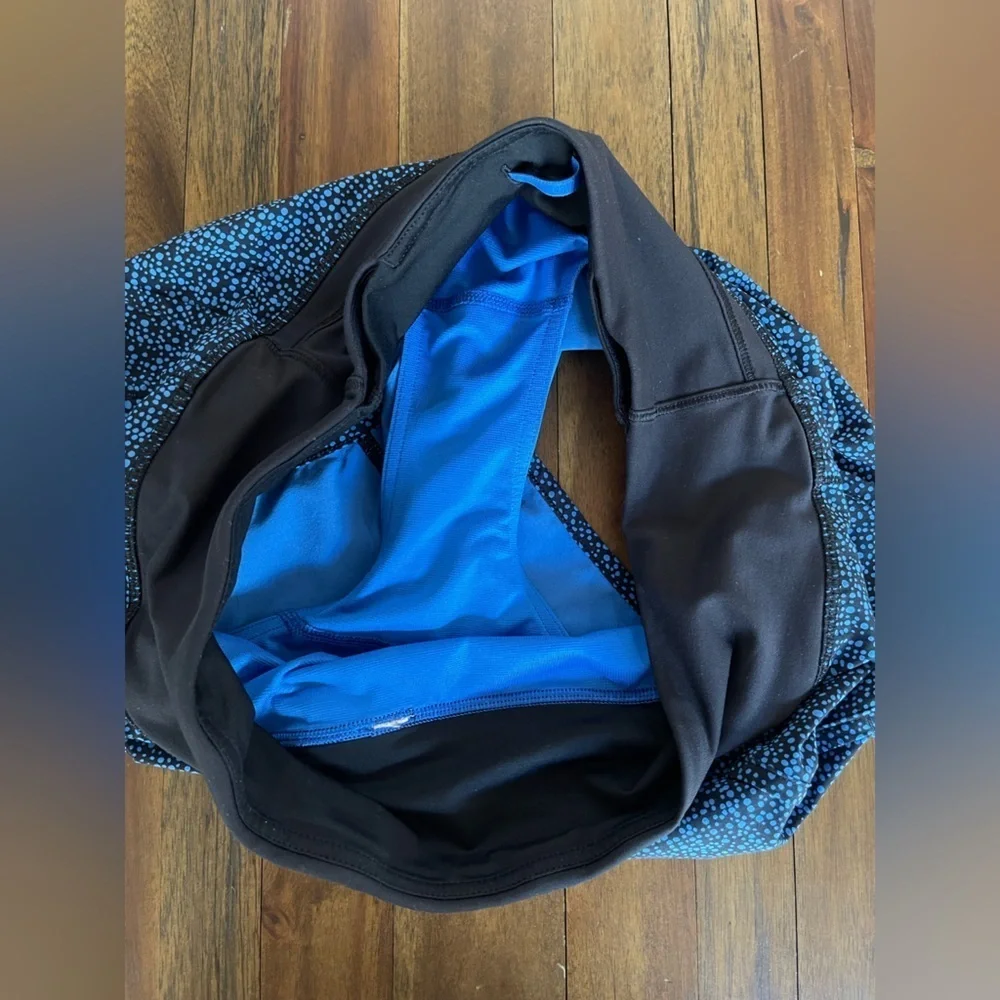 Lululemon Run Times Short Bubbles Pipe Dream Blue Black running shorts